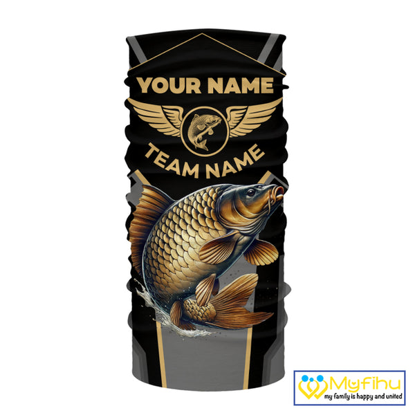 Personalized Black Carp Fishing jerseys, Team Carp Fishing Long Sleeve tournament shirts| Yellow NQS9822