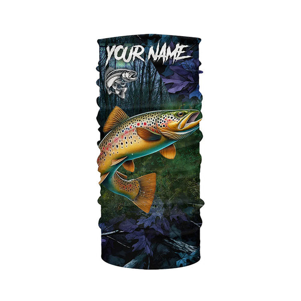 Brown trout Fishing blue camo fishing team trout Custom Long Sleeve UV protection fishing shirts NQS6071
