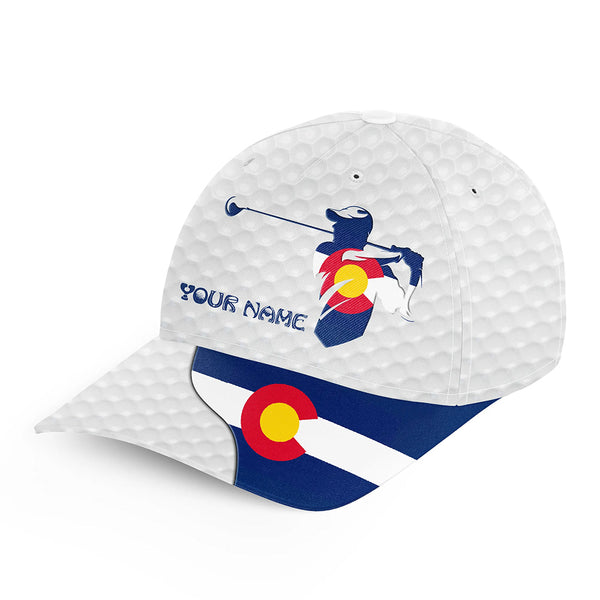 Golfer hat custom name Colorado flag golf hats patriot golf white Unisex Baseball mens golf hats NQS7992