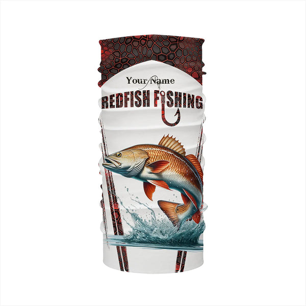 Redfish fishing red camo Custom Name 3D Fishing Shirts UV Protection Gift For Fisherman NQS5168