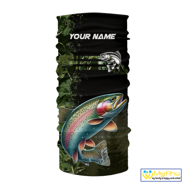 Rainbow Trout fishing camouflage Custom performance long sleeve Fishing Shirts, Trout Fishing jerseys NQS10080