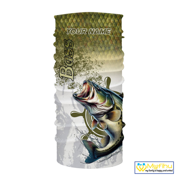 Bass fishing scales pattern Custom performance long sleeve Fishing Shirts, Bass Fishing jersey NQS10087