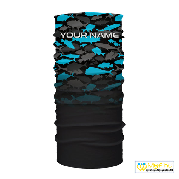 Fishing black and blue camouflage UV long sleeve hooded camo fishing shirts Custom fishing apparel NQS10600