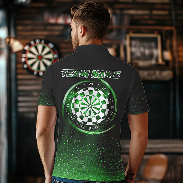 Black & Green glitter Lucky Darts Shirt For Men Custom St Patrick Day Darts Jersey for Team NQS9363