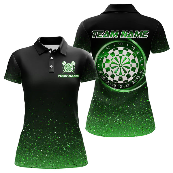 Black & Green glitter Lucky Darts Shirt For Women Custom St Patrick Day Darts Jersey for Team NQS9363
