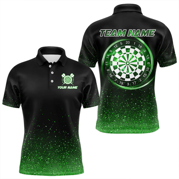 Black & Green glitter Lucky Darts Shirt For Men Custom St Patrick Day Darts Jersey for Team NQS9363
