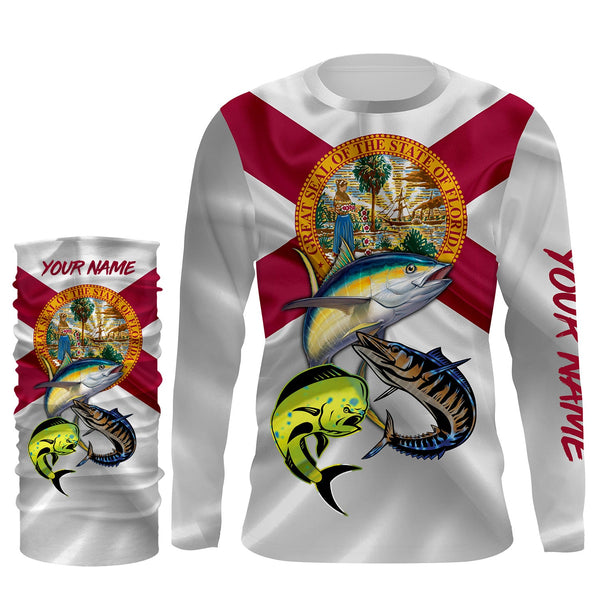 Florida saltwater fishing Mahi mahi, wahoo, tuna custom Long Sleeve Fishing Shirts NQS979