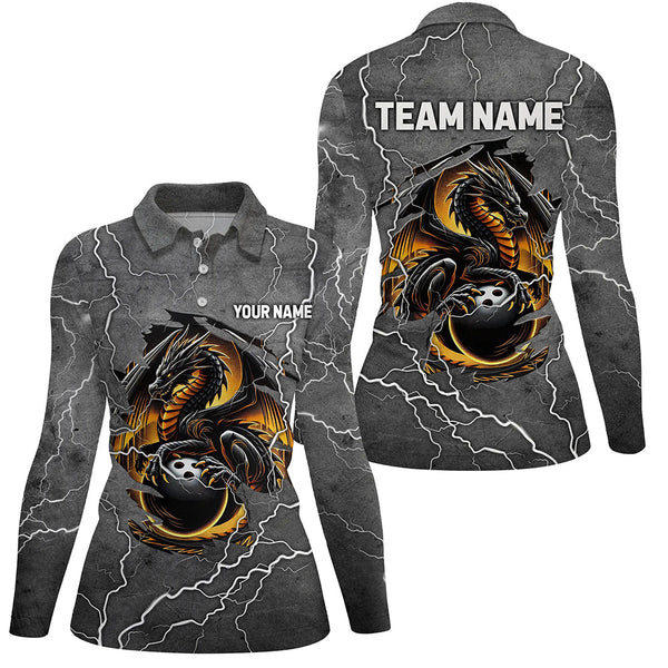Lightning Thunder Custom Dragon Bowling Team Shirts Women Bowling League Jerseys Bowler Outfit NQS8691
