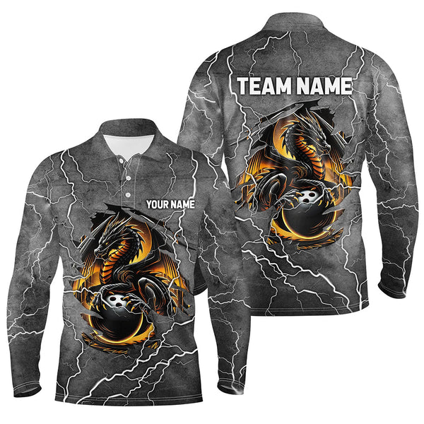 Lightning Thunder Custom Dragon Bowling Team Shirts Men Bowling League Jerseys Bowler Outfit NQS8691