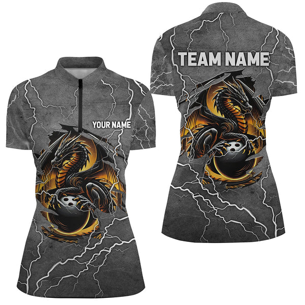 Lightning Thunder Custom Dragon Bowling Team Shirts Women Bowling League Jerseys Bowler Outfit NQS8691