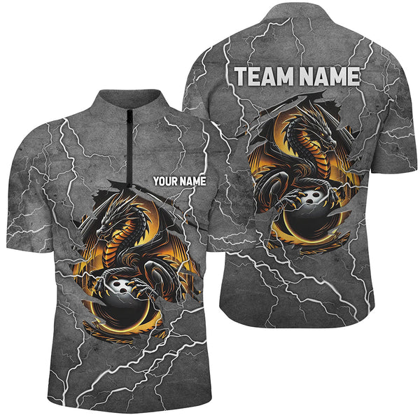 Lightning Thunder Custom Dragon Bowling Team Shirts Men Bowling League Jerseys Bowler Outfit NQS8691