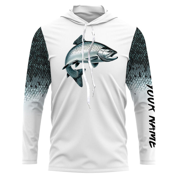 Chinook Salmon Fishing Custom long sleeve Fishing Shirts, personalized King salmon fishing apparel NQS577