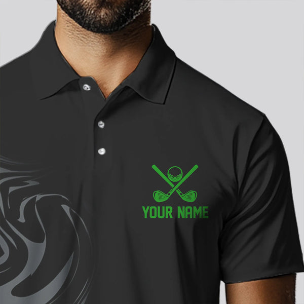 Black Camo Men golf polo shirts Customize peace love golf team golf attire for mens | Green NQS9527