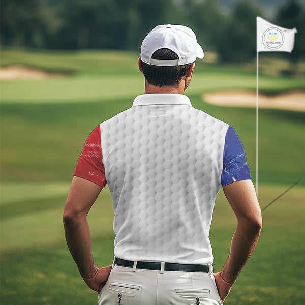 Mens golf polo shirts Texas flag patriotic custom name golf shirts for men, gift for the golfers NQS9968