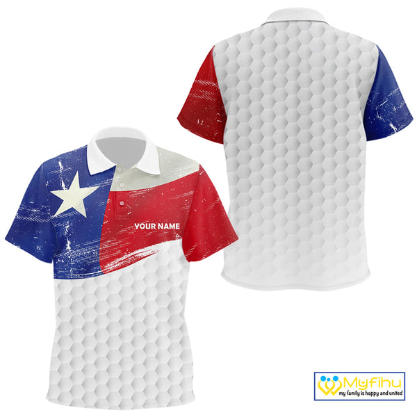 Kid golf polo shirts Texas flag patriotic custom Kid golf shirts, gift for the golfers NQS9968