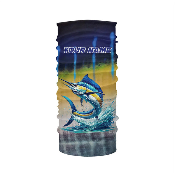 Personalized Marlin Fishing jerseys, Marlin scales UV protection performance saltwater fishing shirt NQS5254