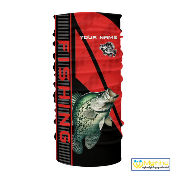 Black and red Crappie Fishing Custom UV protection Long sleeve fishing shirts For Men, Women NQS10162