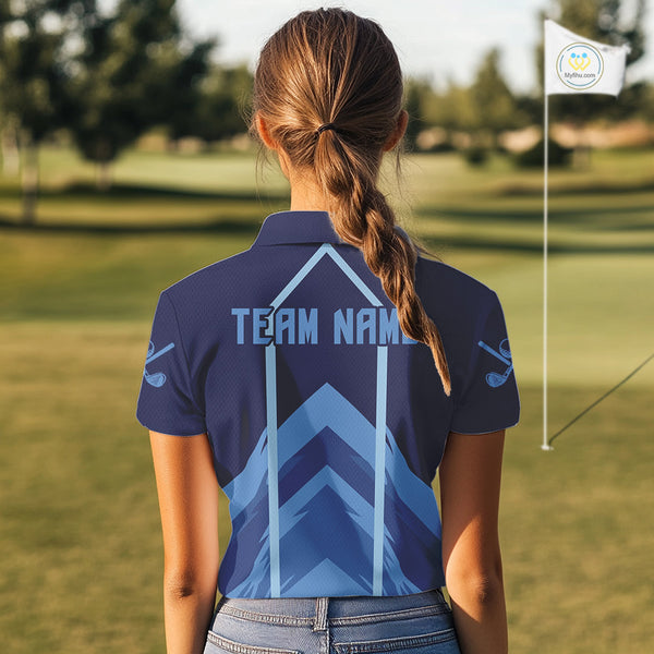 Golf polo shirts For Women custom team ladies golf top, unique golf gifts | Blue NQS10015