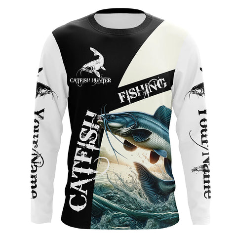 Catfish Fishing Customize Name All Over Printed Shirts Personalized Fishing Gift For Men, Women NQS383