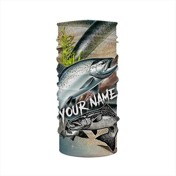 Personalized Chinook salmon Fishing jerseys, salmon scales long sleeve fishing shirts uv protection NQS3685