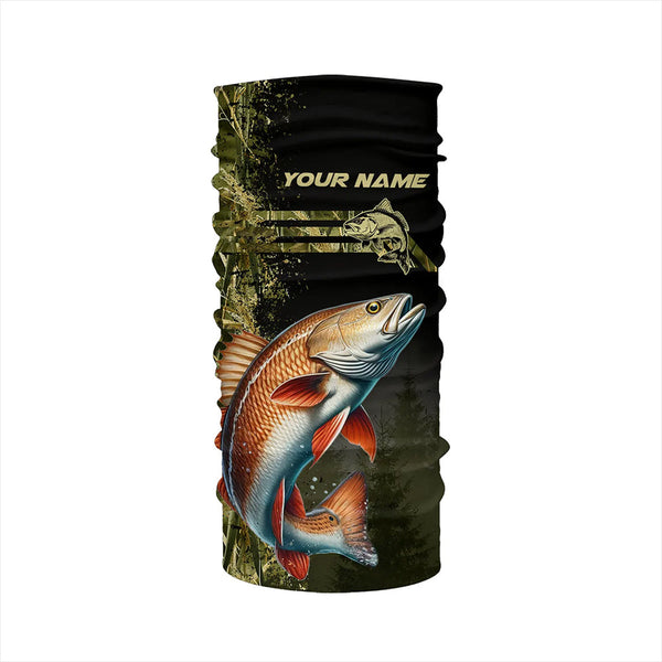 Redfish fishing camouflage Custom performance long sleeve Fishing Shirts, Red Drum Fishing jerseys NQS9074