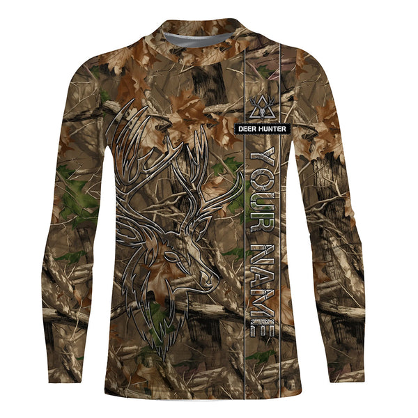 Deer Hunting tree camo Customize Name 3D All Over Printed Shirts Personalized Hunting gifts NQS2436