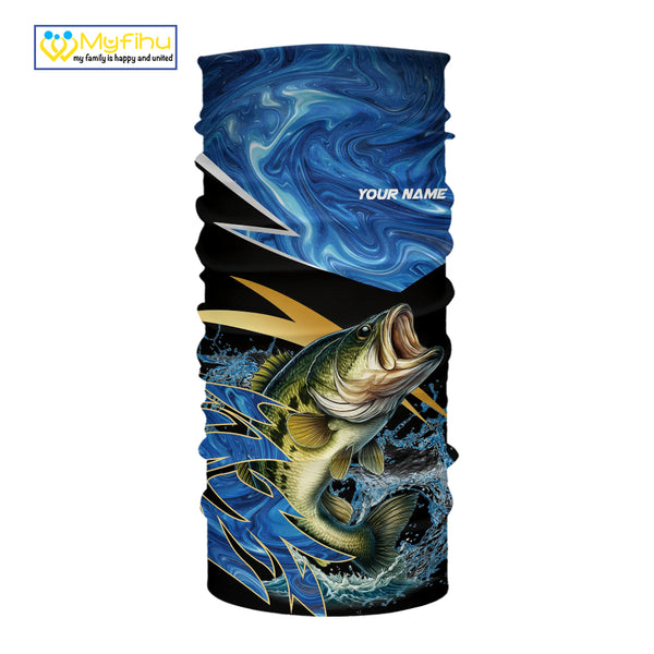 Largemouth Bass fishing Blue Camo Custom sun protection Bass fishing jerseys, Bass fishing apparel NQS9932