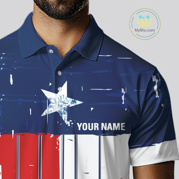 Texas Flag Golf Clubs Mens Golf polo shirt Custom patriotic Mens golf top, personalized golf gifts NQS10381