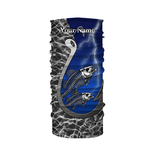 Bass fishing fish reaper fish hook fish skull Custom Name 3D All over Printed UV Protection Shirts NQS4065