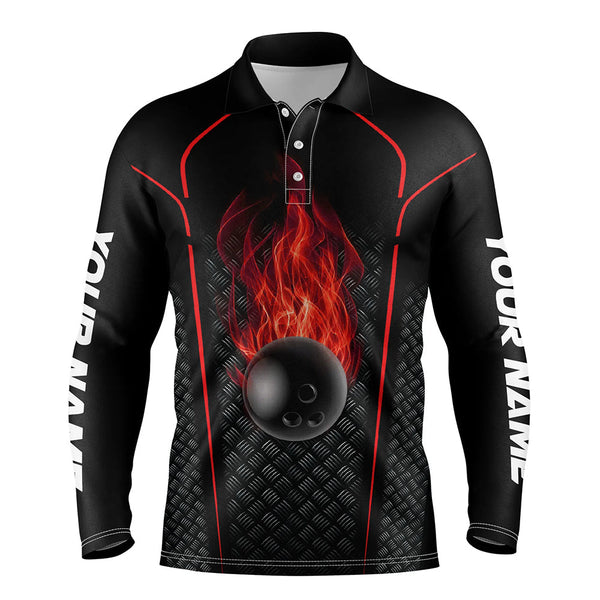Bowling Shirt For men custom polo Bowling Jersey 3D Bowling Team Shirt For men | Red NQS6769