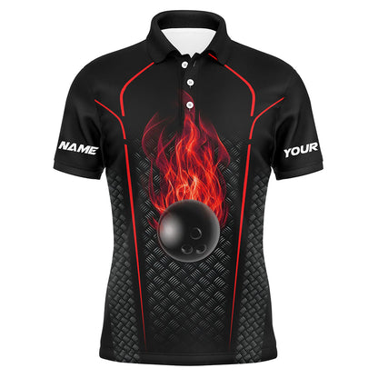 Bowling Shirt For men custom polo Bowling Jersey 3D Bowling Team Shirt For men | Red NQS6769