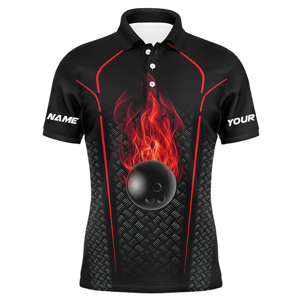 Bowling Shirt For men custom polo Bowling Jersey 3D Bowling Team Shirt For men | Red NQS6769