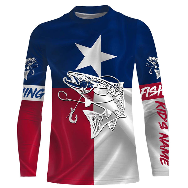 Chinook Salmon (King Salmon) Fishing Texas Flag Customize name All over print shirt NQS453
