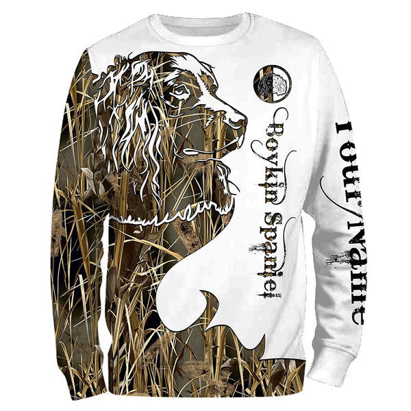 Boykin Spaniel best hunting dog camo shirts - personalized waterfowl camo dog hunting shirts NQSD15