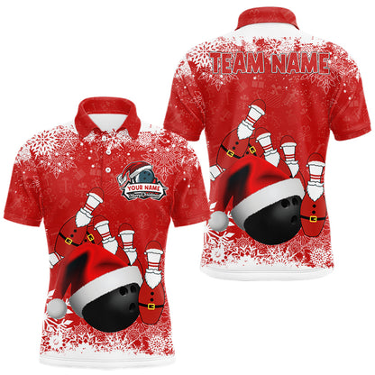 Mens polo bowling shirts Custom Christmas snowflake bowling ball Bowling Team league Jersey NQS6806