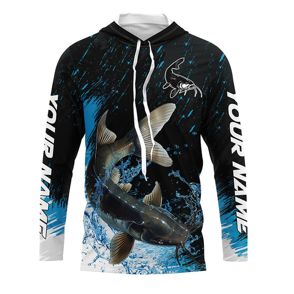 Personalized Catfish fishing Long Sleeve Performance Fishing Shirt custom Catfish fishing jerseys NQS7619