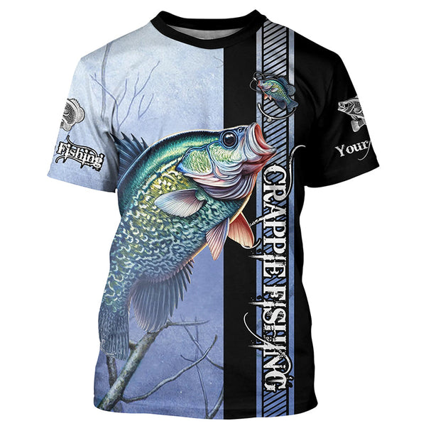 Crappie Fishing Custom name Long Sleeve Performance Fishing Shirts, Crappie Fishing jerseys NQS3916