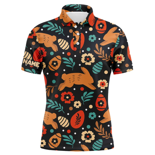 Easter's day pattern golf shirt custom Mens golf polo shirts, personalized Easter golf gifts NQS4919