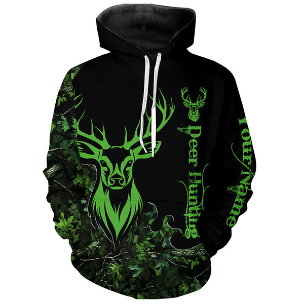 Deer Hunting Green Camo Customize Name 3D All Over Printed Shirts Personalized Deer Hunting gifts NQS2626