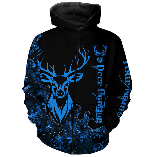 Deer Hunting Blue Camo Customize Name 3D All Over Printed Shirts Personalized Hunting gift NQS2627