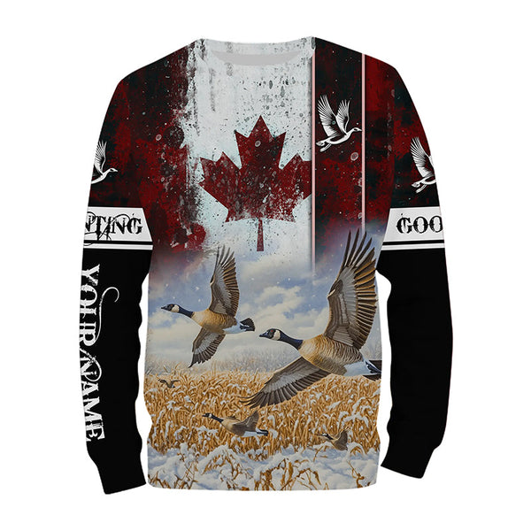 Canada Goose hunting Customize Name 3D All Over Printed Shirts Personalized Waterfowl Hunting gifts NQS851