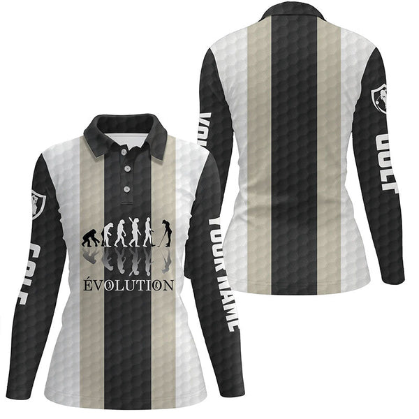 Women golf polos shirts custom golf ball pattern Evolution polo shirt for womens, golfing gifts NQS6886
