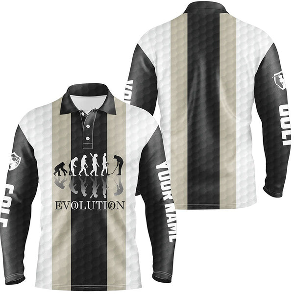Mens golf polos shirts custom golf ball pattern Evolution polo shirt for mens, golfing gifts NQS6886