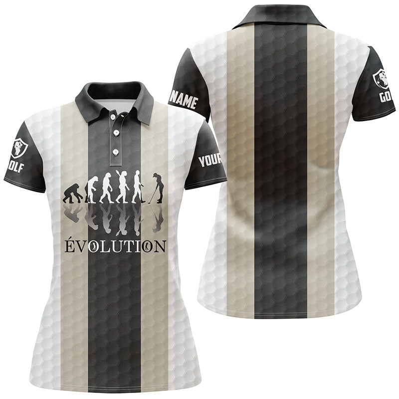 Women golf polos shirts custom golf ball pattern Evolution polo shirt for womens, golfing gifts NQS6886