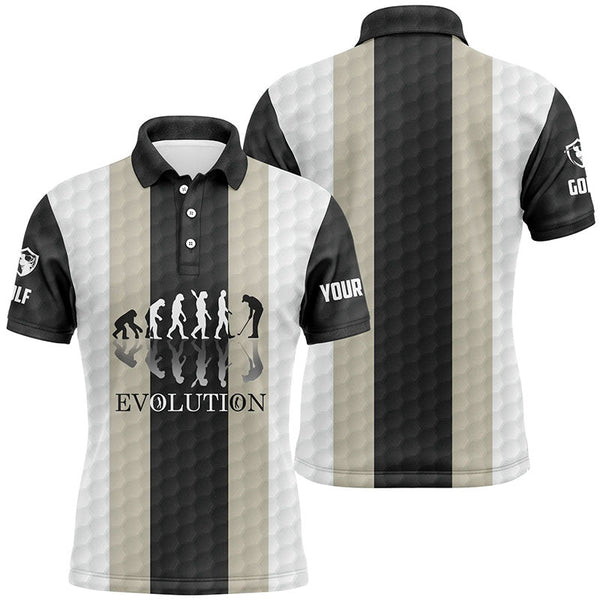 Mens golf polos shirts custom golf ball pattern Evolution polo shirt for mens, golfing gifts NQS6886