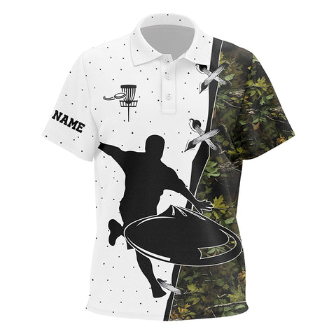 Kid disc golf polos shirts custom name camouflage disc golf team shirts, disc golf gifts NQS7310