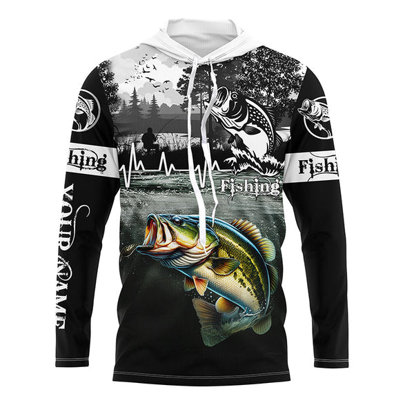 Largemouth Bass fishing custom performance fishing shirt, bass fishing jerseys NQS625