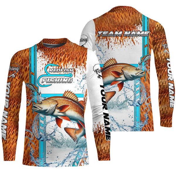 Redfish fishing scales custom Red Drum fishing team jerseys, Redfish fishing apparel NQS9016
