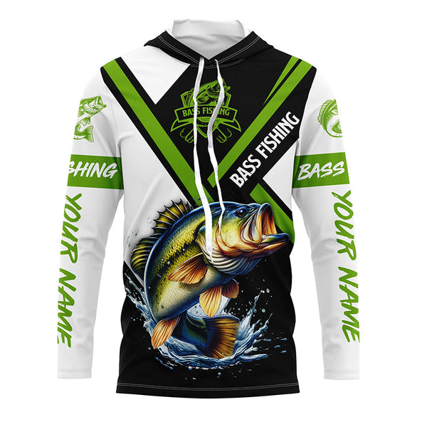 Personalized Bass Fishing jerseys, Bass Fishing Long Sleeve Fishing tournament shirts NQS2410