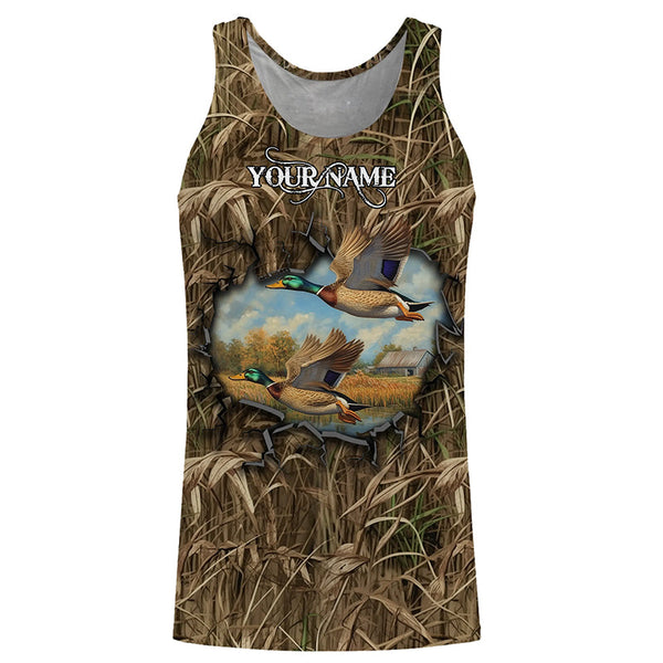 Duck hunt camouflage Customize Name 3D All Over Printed duck hunting Shirts NQS1053